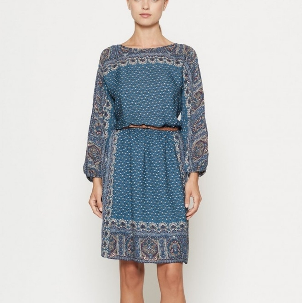Joie "Emory" 100% Silk Printed Dress Size Small